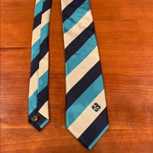 Blue striped silk tie